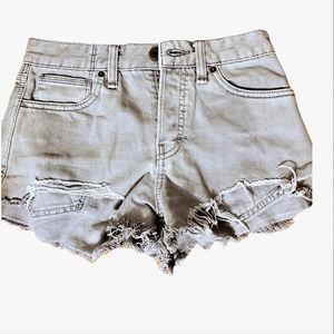 Free People frayed button up shorts